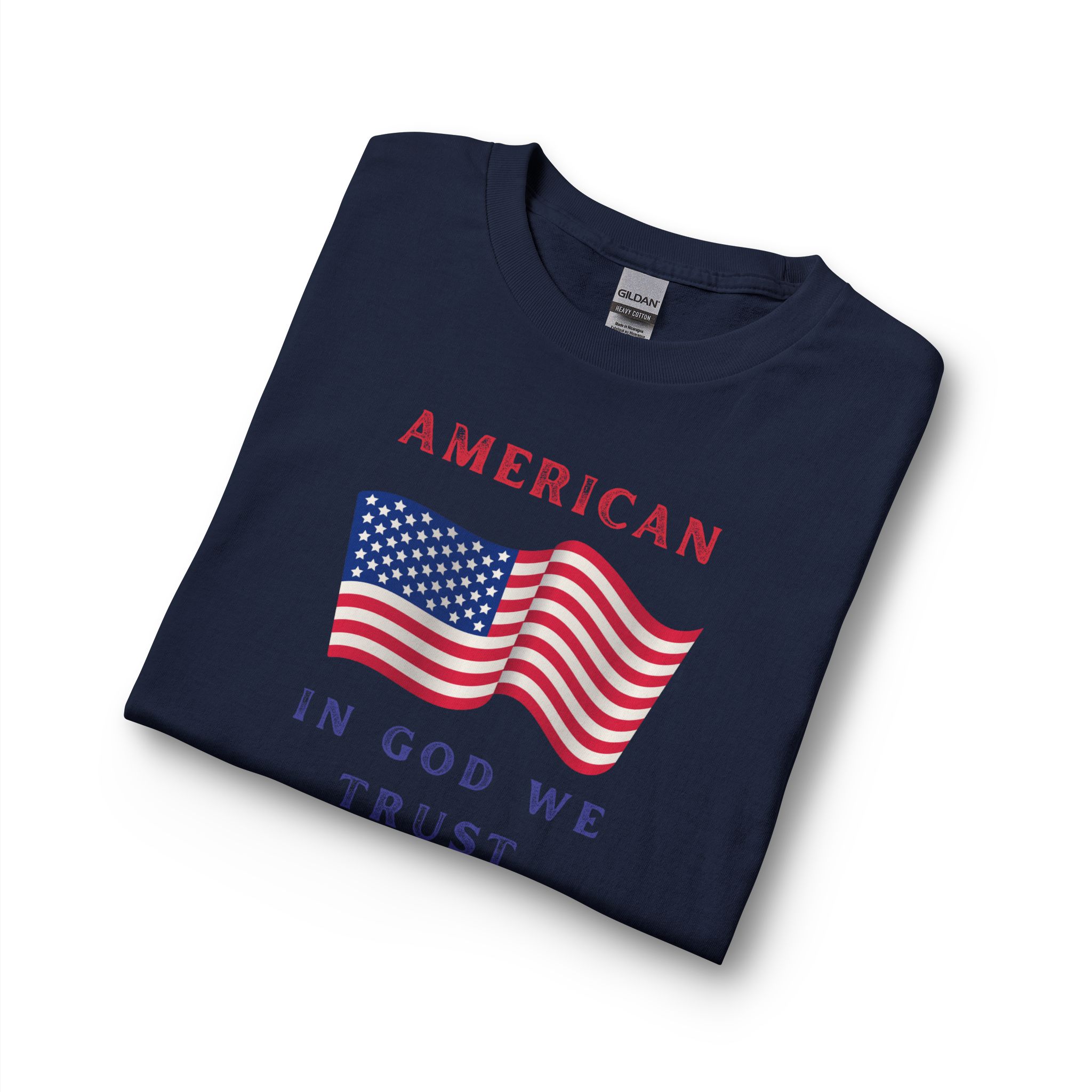 American Flag Long Sleeve Shirt - "In God We Trust" Patriotic Tee - Image 3