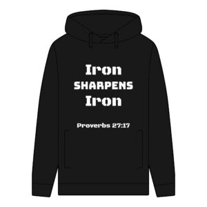 100% Organic Cotton Hoodie - Iron Sharpens Iron, Motivational Gift, Faith-Based Apparel, Cozy Sweatshirt for Men, Stylish [...]