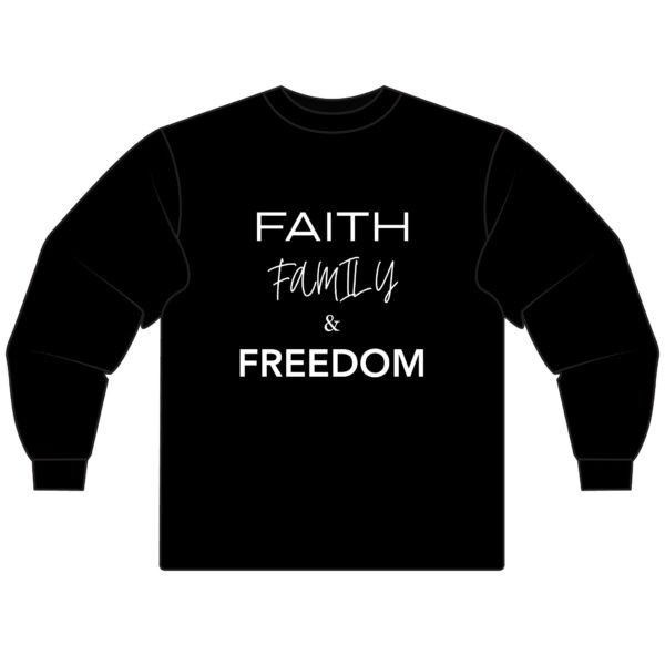 Faith Family Freedom Long Sleeve Tee | Unisex Casual Shirt