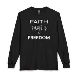Faith Family Freedom Long Sleeve Tee | Unisex Casual Shirt