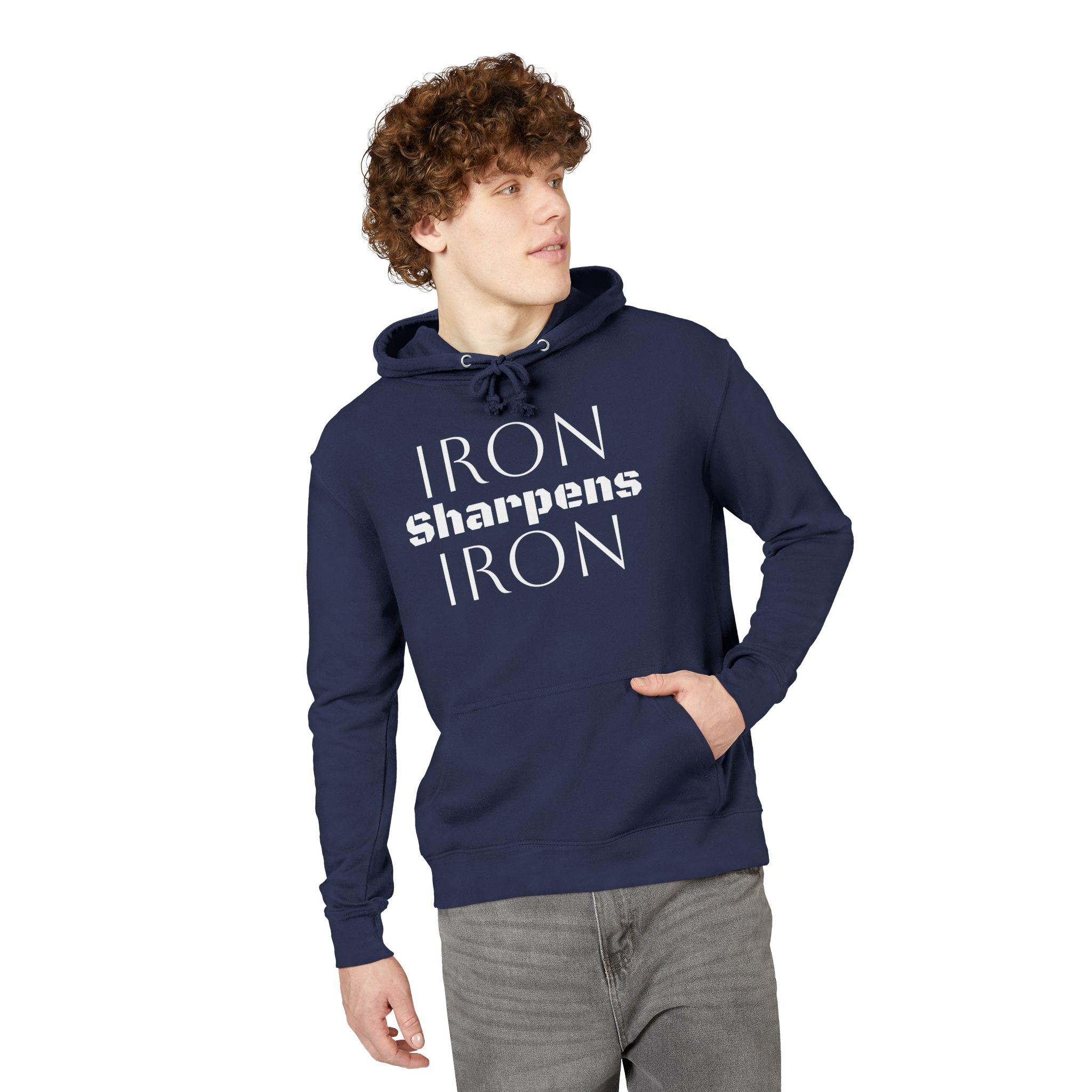 Iron Sharpens Iron Hoodie — Inspirational Christian Faith Pullover - Image 3