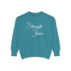 My Strength is in Jesus Garment-Dyed Sweatshirt - Image 11