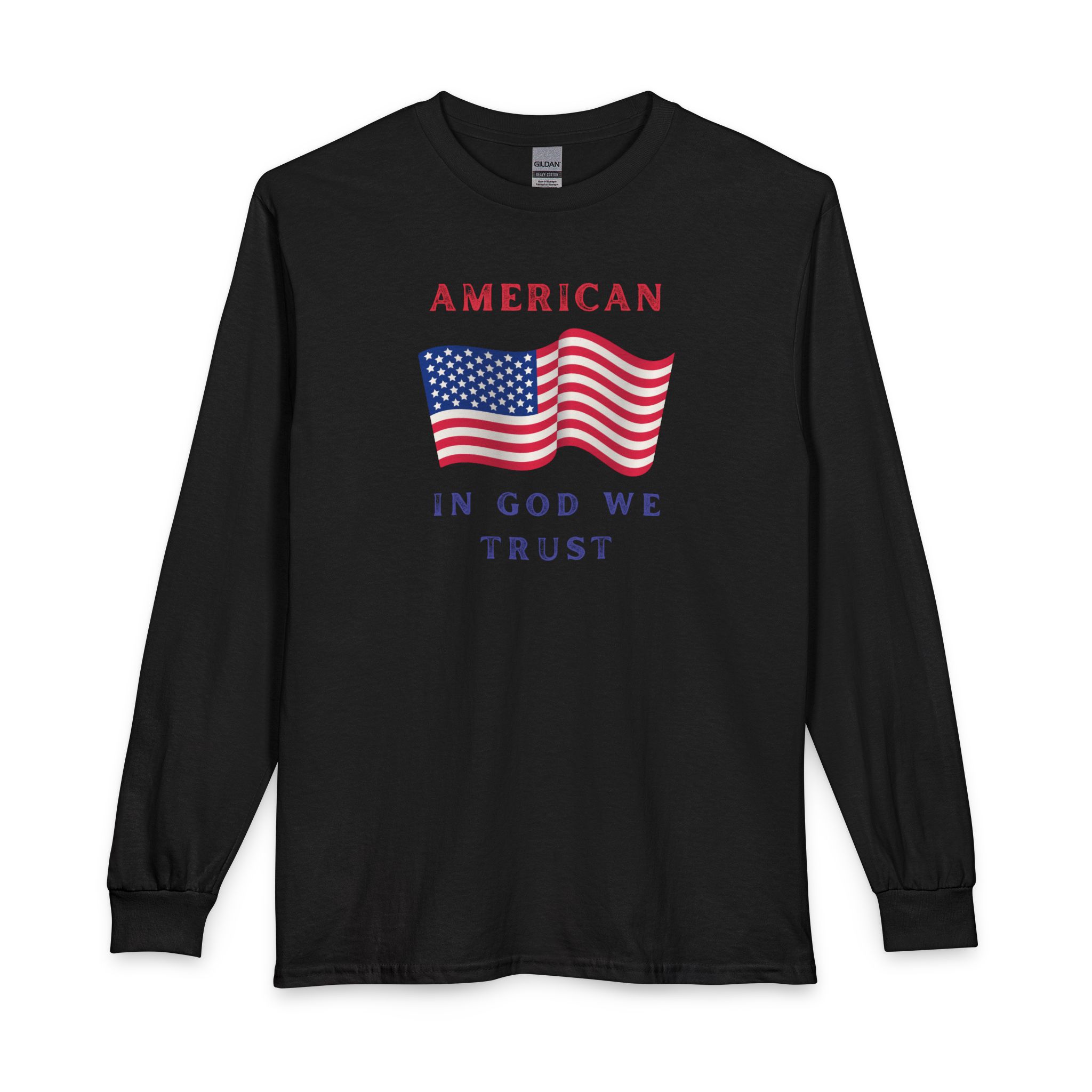 American Flag Long Sleeve Shirt - "In God We Trust" Patriotic Tee - Image 7